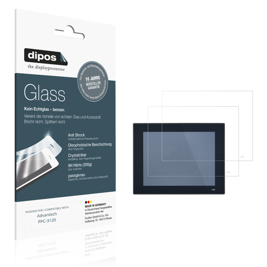 Klare Displayschutzfolie von dipos passend für Advantech PPC-3120, 9H kratzfest und blasenfrei montiert