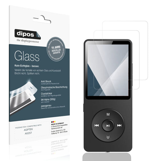 Klare Displayschutzfolie von dipos passend für AGPTEK A02ST, 9H kratzfest und blasenfrei montiert