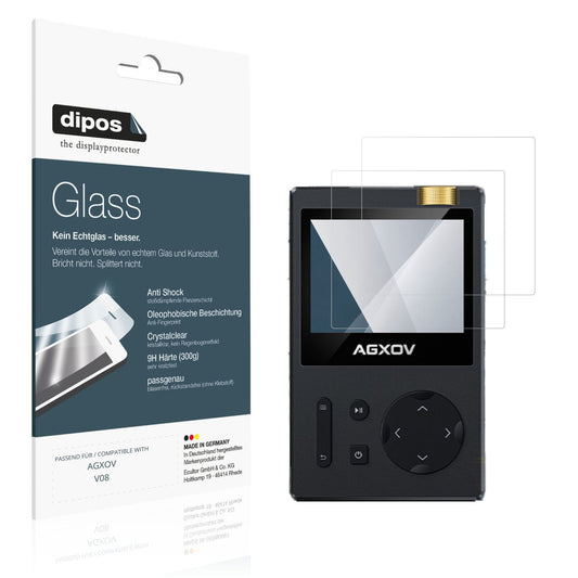 Klare Displayschutzfolie von dipos passend für AGXOV V08, 9H kratzfest und blasenfrei montiert