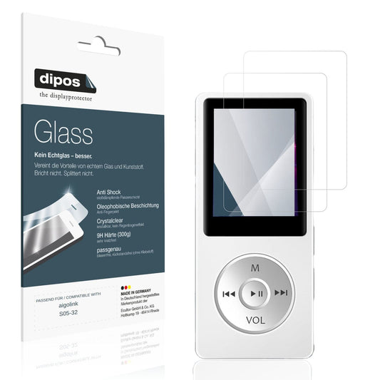 Klare Displayschutzfolie von dipos passend für aigolink S05-32, 9H kratzfest und blasenfrei montiert