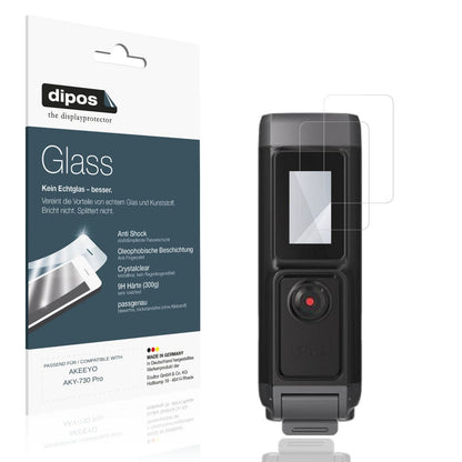 Klare Displayschutzfolie von dipos passend für AKEEYO AKY-730 Pro, 9H kratzfest und blasenfrei montiert