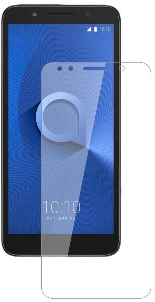 Klare Displayschutzfolie von dipos passend für Alcatel 1X, 9H kratzfest und blasenfrei montiert