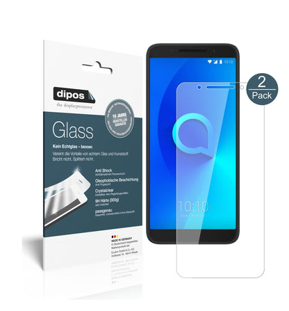 Klare Displayschutzfolie von dipos passend für Alcatel 3, 9H kratzfest und blasenfrei montiert