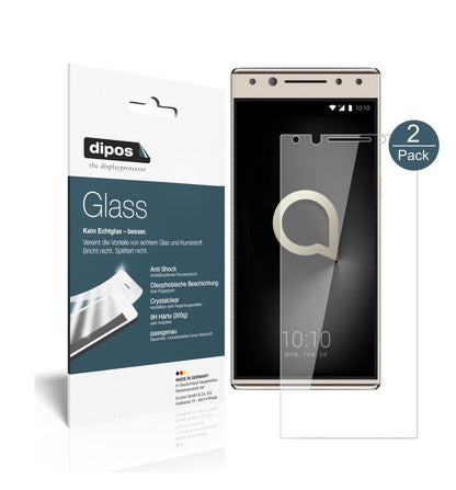 Klare Displayschutzfolie von dipos passend für Alcatel 5, 9H kratzfest und blasenfrei montiert