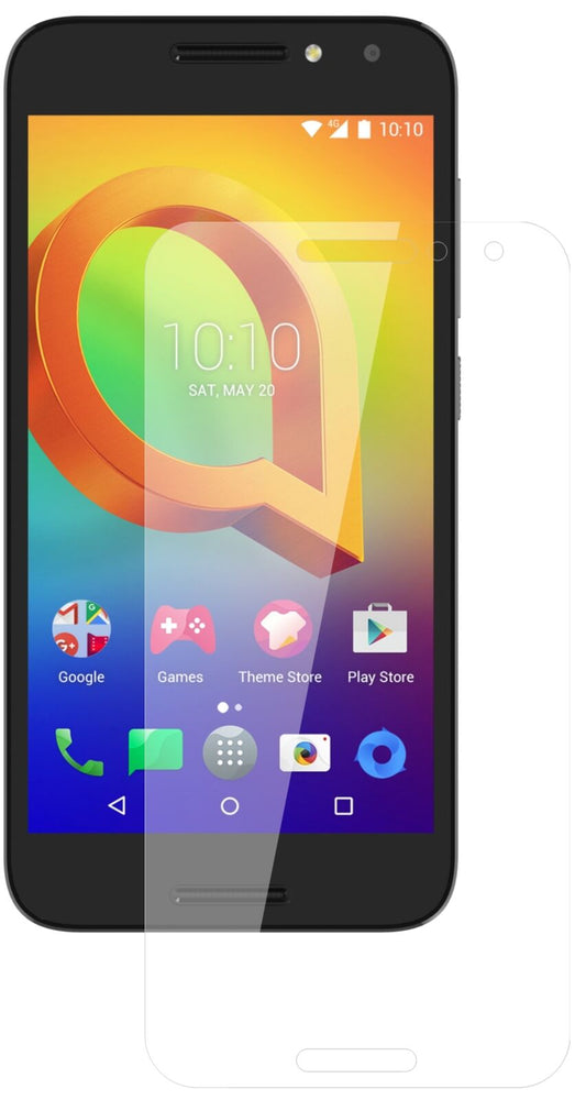 Klare Displayschutzfolie von dipos passend für Alcatel A3, 9H kratzfest und blasenfrei montiert