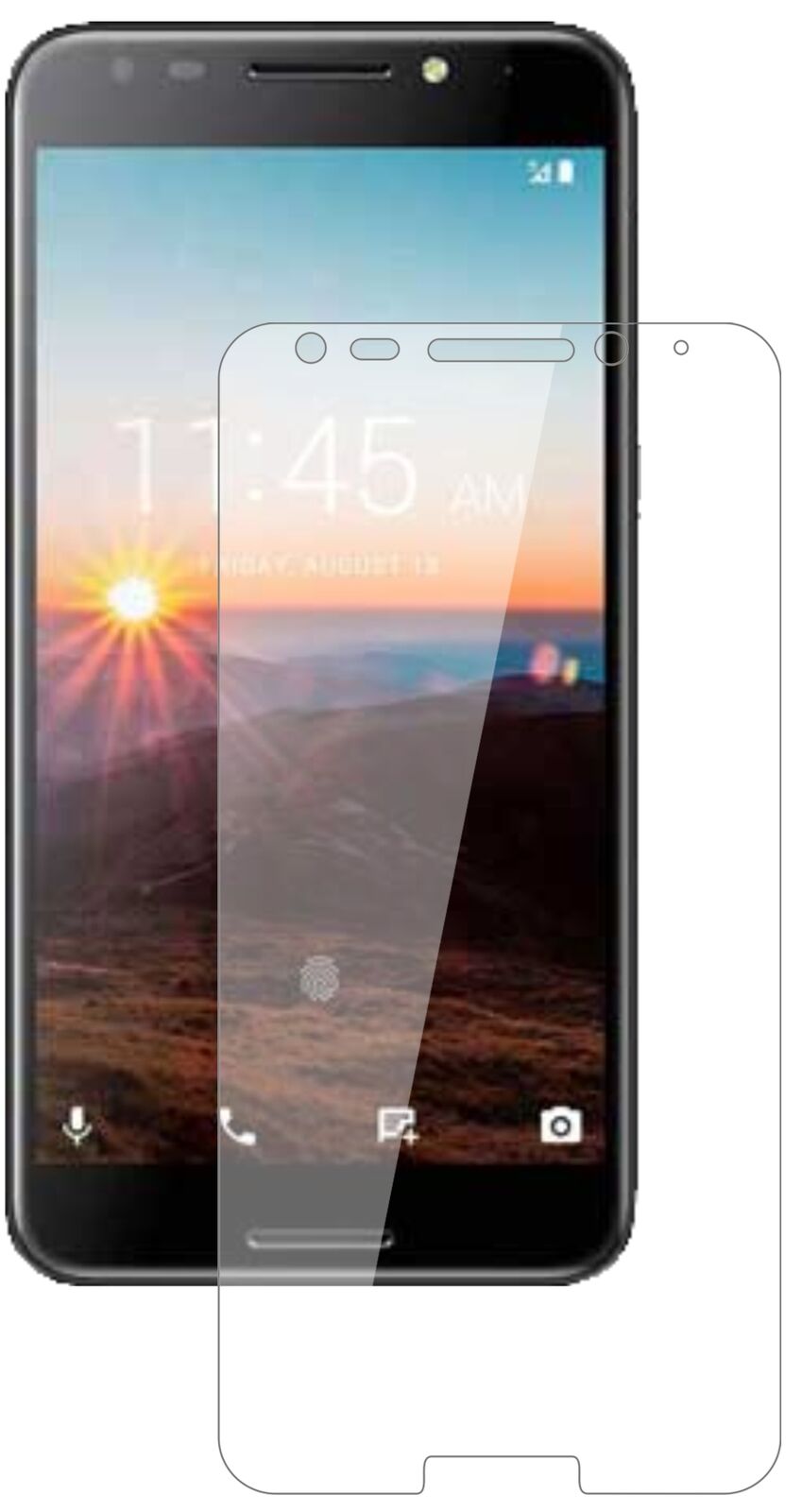 Klare Displayschutzfolie von dipos passend für Alcatel A7, 9H kratzfest und blasenfrei montiert
