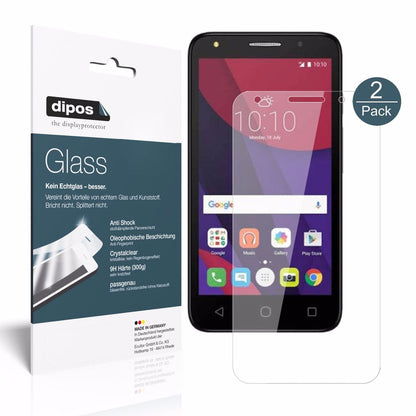 Klare Displayschutzfolie von dipos passend für Alcatel Pixi 4, 9H kratzfest und blasenfrei montiert