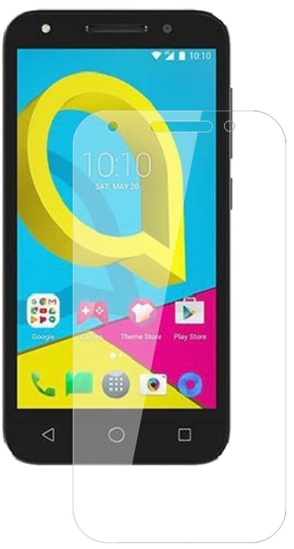 Klare Displayschutzfolie von dipos passend für Alcatel U5, 9H kratzfest und blasenfrei montiert