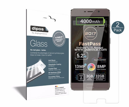 Klare Displayschutzfolie von dipos passend für Allview P9 Energy Lite 2017, 9H kratzfest und blasenfrei montiert