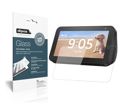 Klare Displayschutzfolie von dipos passend für Amazon Echo Show 5, 9H kratzfest und blasenfrei montiert