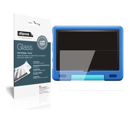 Klare Displayschutzfolie von dipos passend für Amazon Fire HD 10 Kids (2021), 9H kratzfest und blasenfrei montiert