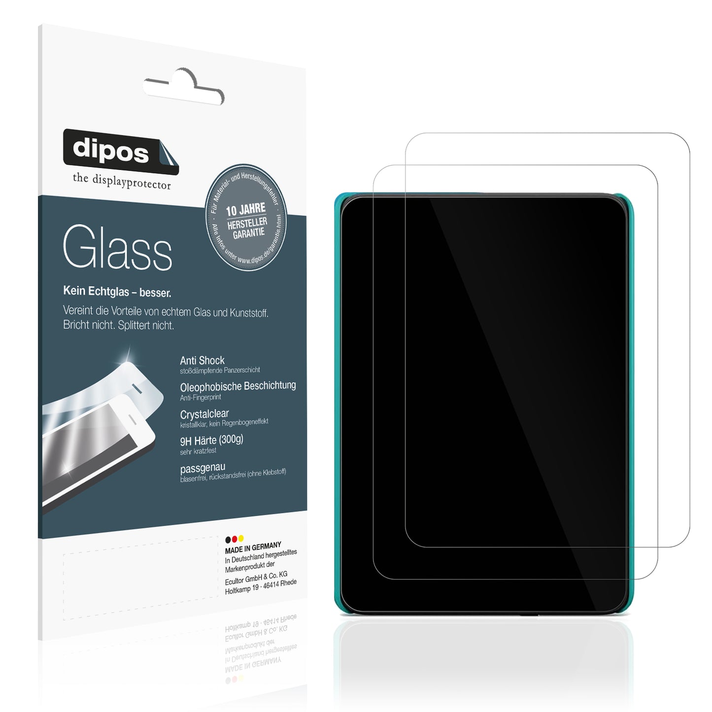 Klare Displayschutzfolie von dipos passend für Amazon Kindle Kids Edition 11.Gen 2024, 9H kratzfest und blasenfrei montiert