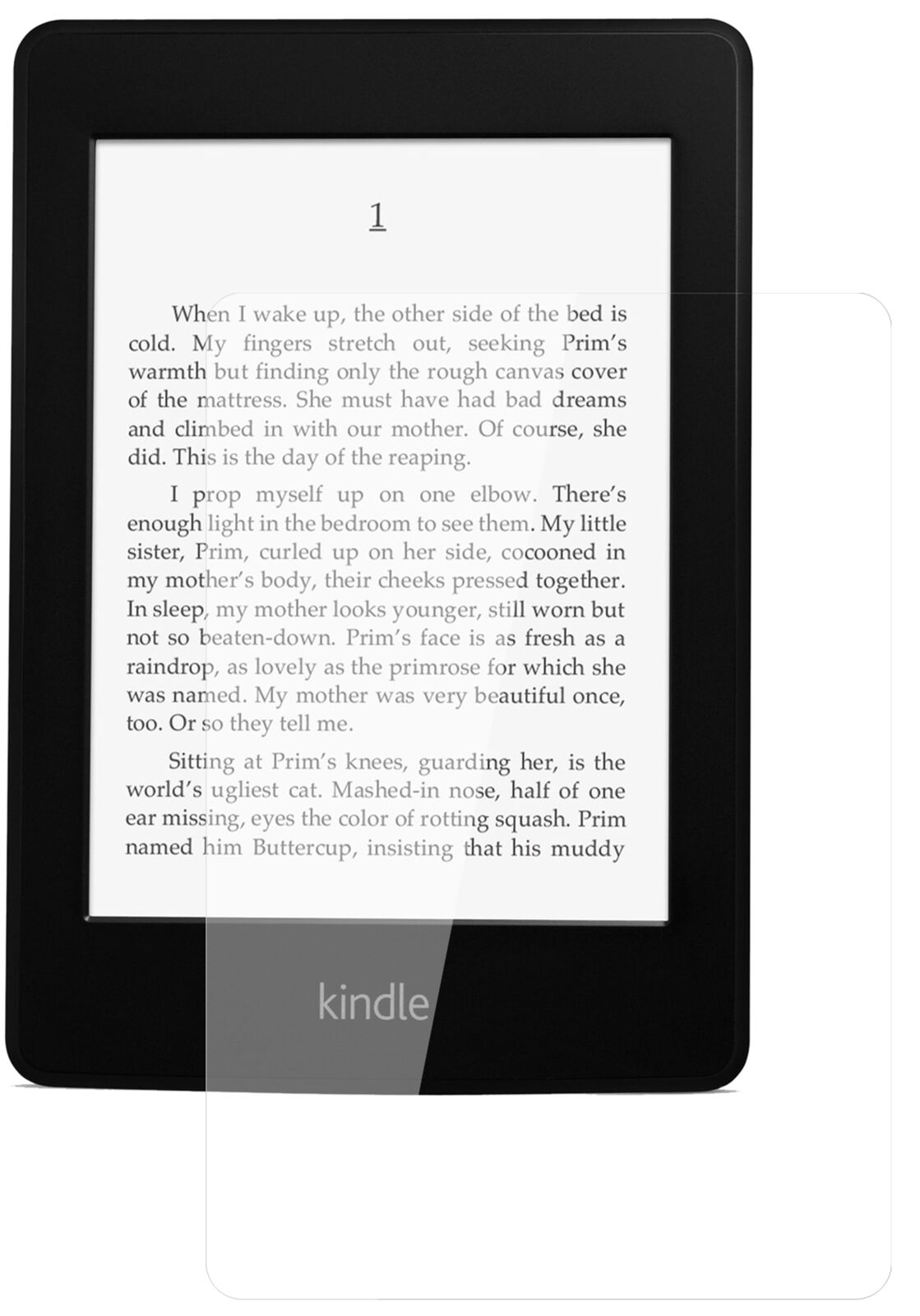 Klare Displayschutzfolie von dipos passend für Amazon Kindle Paperwhite, 9H kratzfest und blasenfrei montiert