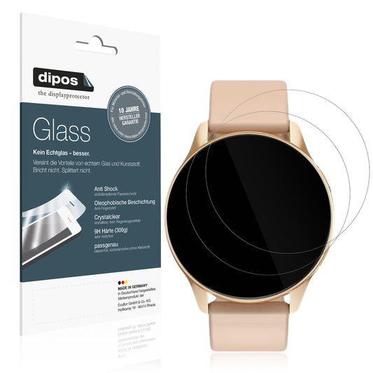 Klare Displayschutzfolie von dipos passend für AngLink 1.69 Zoll Smartwatch, 9H kratzfest und blasenfrei montiert