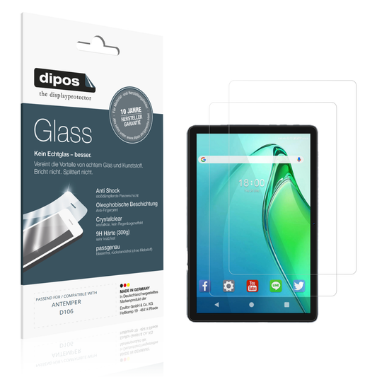 Klare Displayschutzfolie von dipos passend für ANTEMPER D106, 9H kratzfest und blasenfrei montiert