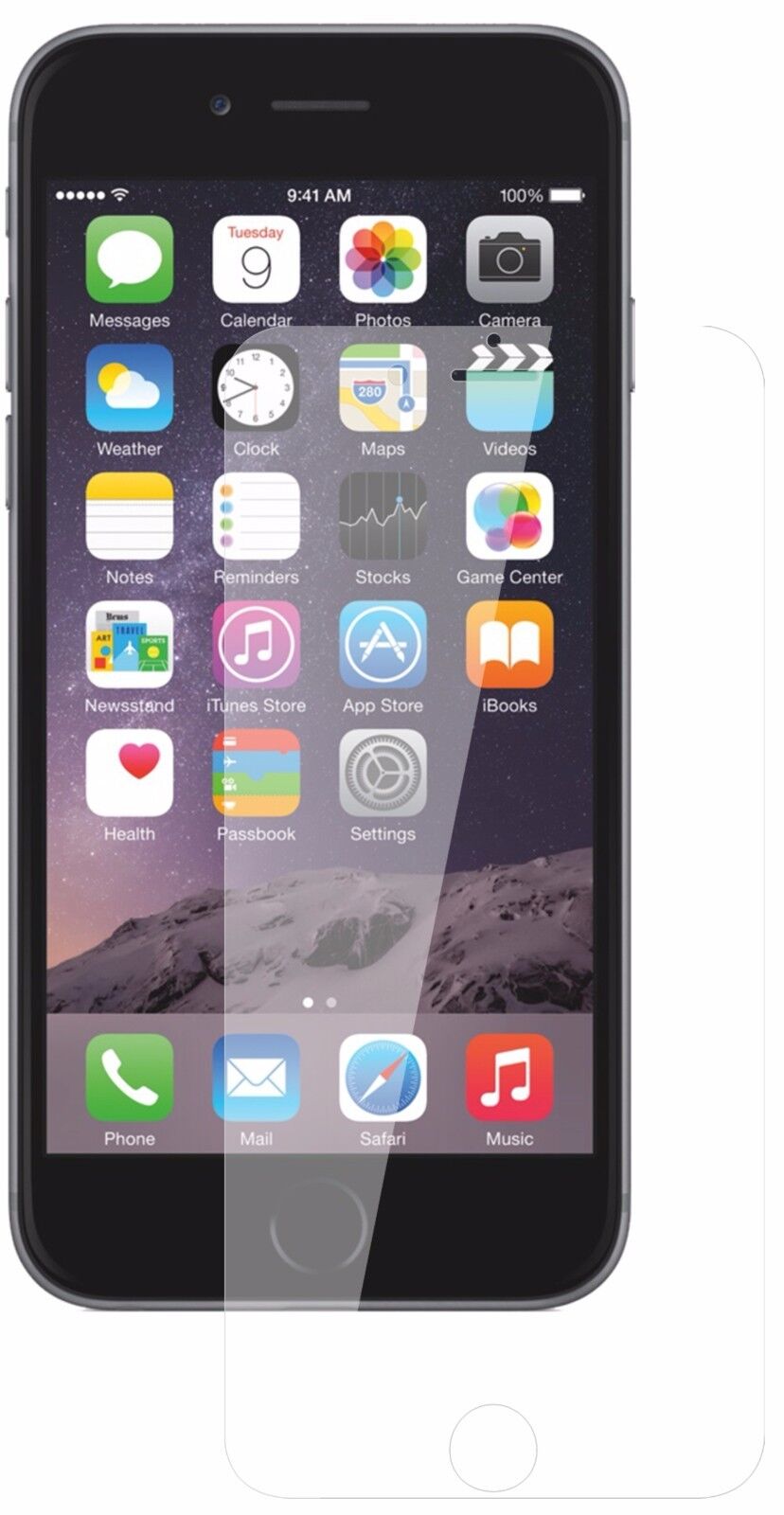 Klare Displayschutzfolie von dipos passend für Apple iPhone 6 / 6S, 9H kratzfest und blasenfrei montiert