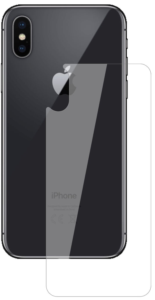 Klare Displayschutzfolie von dipos passend für Apple iPhone XS Rückseite, 9H kratzfest und blasenfrei montiert
