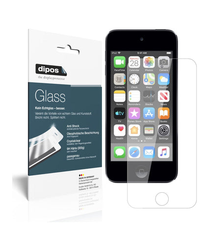 Klare Displayschutzfolie von dipos passend für Apple iPod Touch (2019), 9H kratzfest und blasenfrei montiert