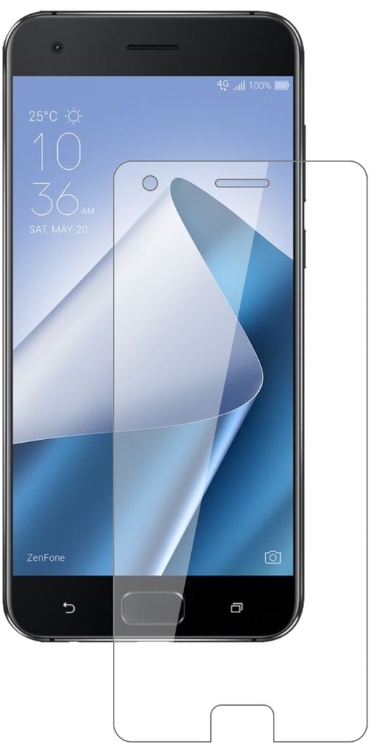 Klare Displayschutzfolie von dipos passend für Asus ZenFone 4 Pro ZS551KL, 9H kratzfest und blasenfrei montiert
