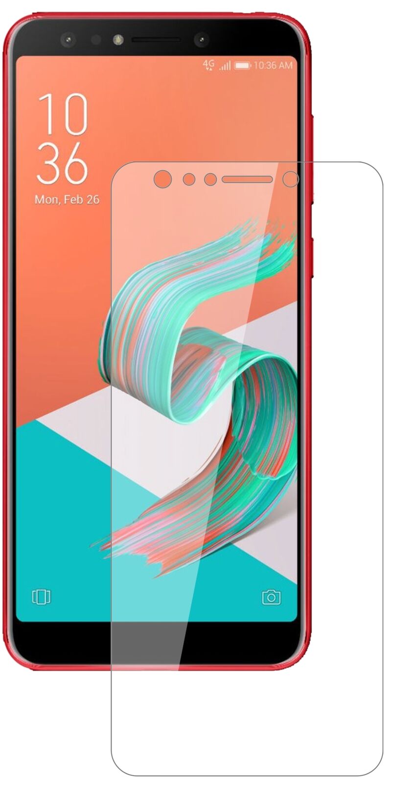 Klare Displayschutzfolie von dipos passend für Asus Zenfone 5 Lite (ZC600KL), 9H kratzfest und blasenfrei montiert