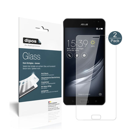 Klare Displayschutzfolie von dipos passend für ASUS ZenFone Ares ZS572KL, 9H kratzfest und blasenfrei montiert