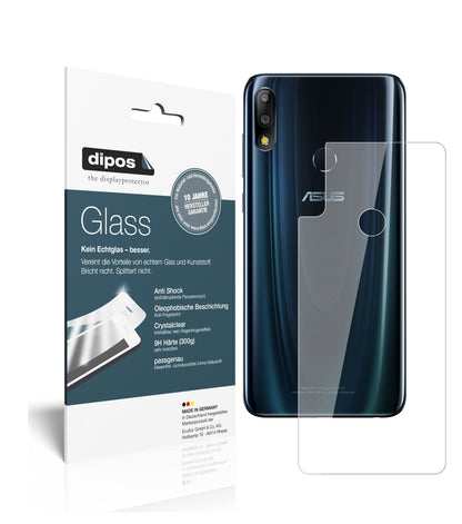Klare Displayschutzfolie von dipos passend für Asus ZenFone Max Pro (M2) Rückseite, 9H kratzfest und blasenfrei montiert