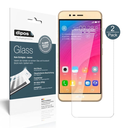 Klare Displayschutzfolie von dipos passend für Asus ZenFone Pegasus 3s, 9H kratzfest und blasenfrei montiert