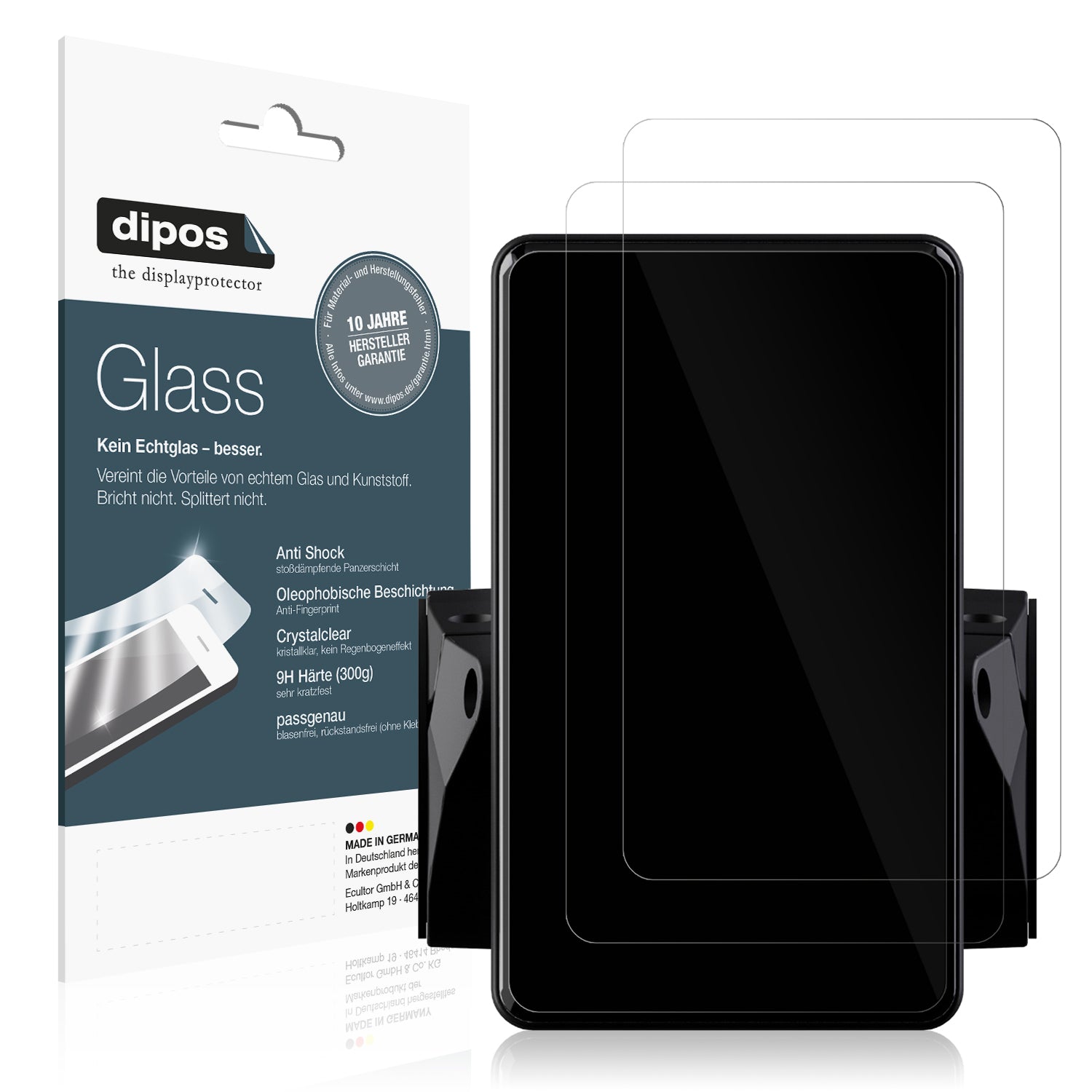 Klare Displayschutzfolie von dipos passend für Bafang C020 3.4 Zoll, 9H kratzfest und blasenfrei montiert