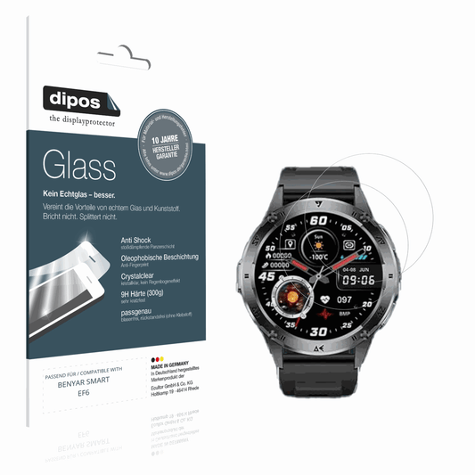 Klare Displayschutzfolie von dipos passend für BENYAR SMART EF6, 9H kratzfest und blasenfrei montiert
