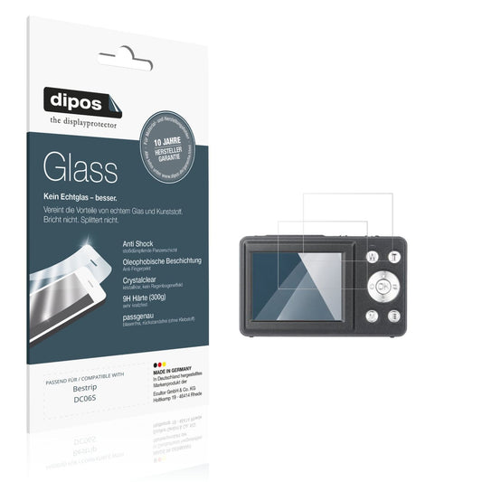 Klare Displayschutzfolie von dipos passend für Bestrip DC06S, 9H kratzfest und blasenfrei montiert