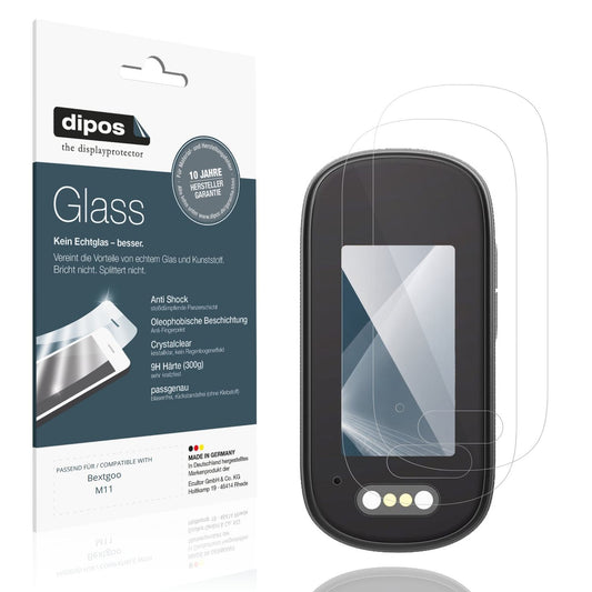 Klare Displayschutzfolie von dipos passend für Bextgoo M11, 9H kratzfest und blasenfrei montiert