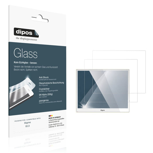 Klare Displayschutzfolie von dipos passend für Bigme B13, 9H kratzfest und blasenfrei montiert