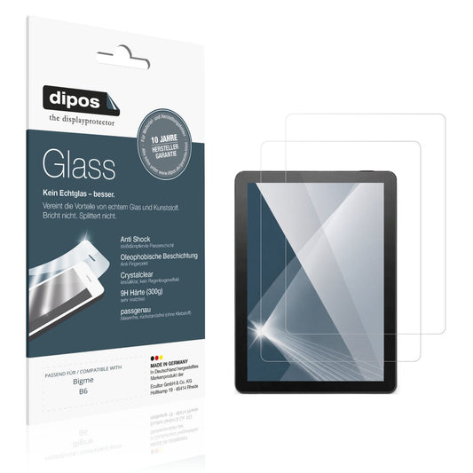 Klare Displayschutzfolie von dipos passend für Bigme B6, 9H kratzfest und blasenfrei montiert
