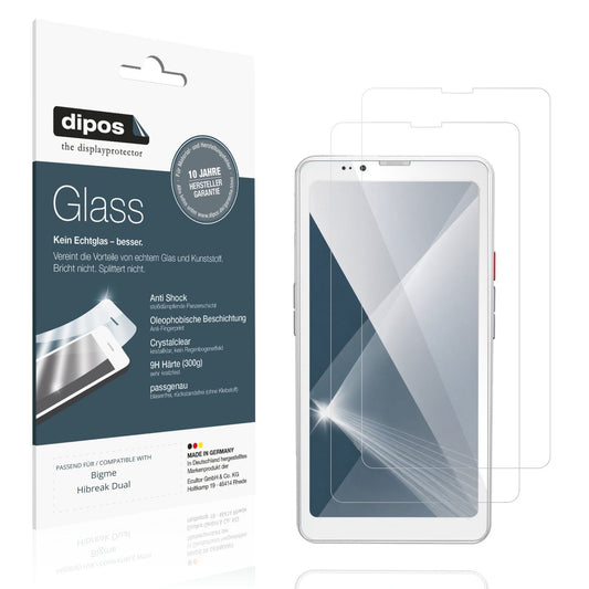 Klare Displayschutzfolie von dipos passend für Bigme Hibreak Dual, 9H kratzfest und blasenfrei montiert