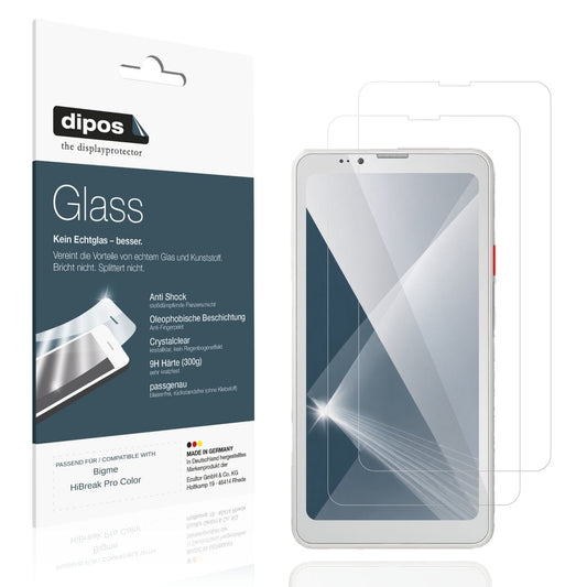 Klare Displayschutzfolie von dipos passend für Bigme HiBreak Pro Color, 9H kratzfest und blasenfrei montiert