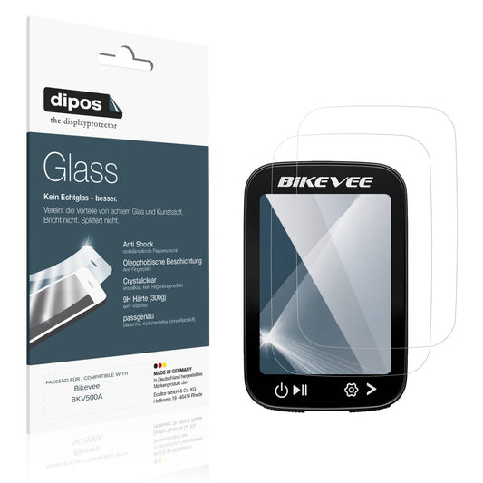 Klare Displayschutzfolie von dipos passend für Bikevee BKV500A, 9H kratzfest und blasenfrei montiert