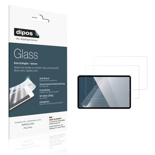 Klare Displayschutzfolie von dipos passend für BIRDCLAW P12 Pro, 9H kratzfest und blasenfrei montiert