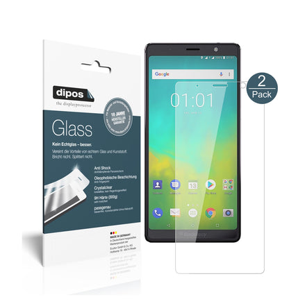 Klare Displayschutzfolie von dipos passend für BlackBerry Evolve, 9H kratzfest und blasenfrei montiert