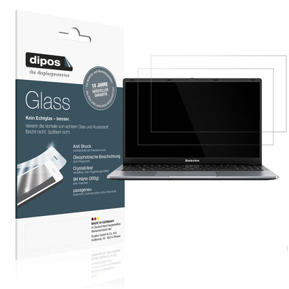 Klare Displayschutzfolie von dipos passend für Blackview Acebook 6 15.6 Zoll, 9H kratzfest und blasenfrei montiert