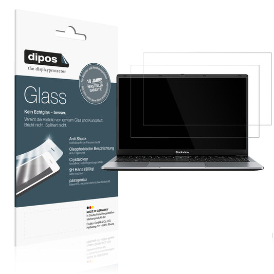 Klare Displayschutzfolie von dipos passend für Blackview Acebook 6 15.6 Zoll, 9H kratzfest und blasenfrei montiert