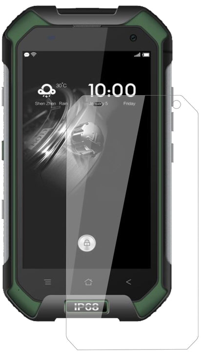 Klare Displayschutzfolie von dipos passend für Blackview BV6000, 9H kratzfest und blasenfrei montiert