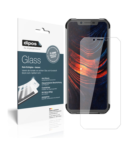 Klare Displayschutzfolie von dipos passend für Blackview BV9600 Plus, 9H kratzfest und blasenfrei montiert