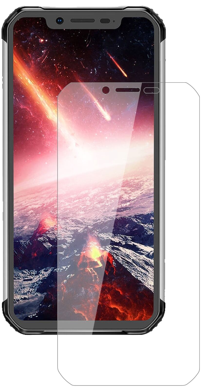 Klare Displayschutzfolie von dipos passend für Blackview BV9600 Pro, 9H kratzfest und blasenfrei montiert