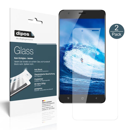 Klare Displayschutzfolie von dipos passend für Blackview E7s, 9H kratzfest und blasenfrei montiert