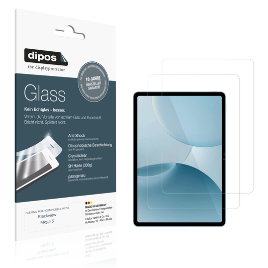 Klare Displayschutzfolie von dipos passend für Blackview Mega 5, 9H kratzfest und blasenfrei montiert