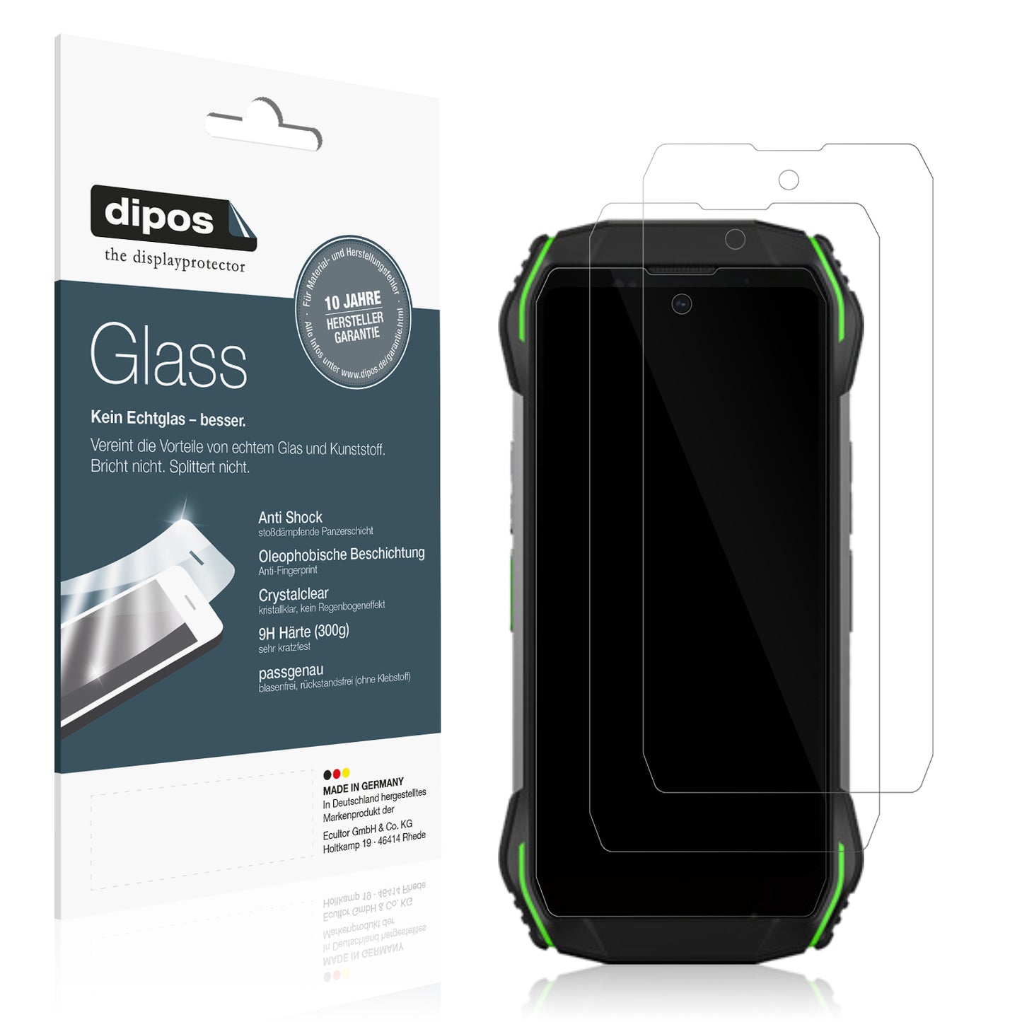 Klare Displayschutzfolie von dipos passend für Blackview N6000, 9H kratzfest und blasenfrei montiert