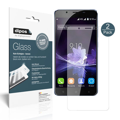 Klare Displayschutzfolie von dipos passend für Blackview P2, 9H kratzfest und blasenfrei montiert
