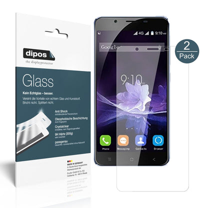 Klare Displayschutzfolie von dipos passend für Blackview P2, 9H kratzfest und blasenfrei montiert