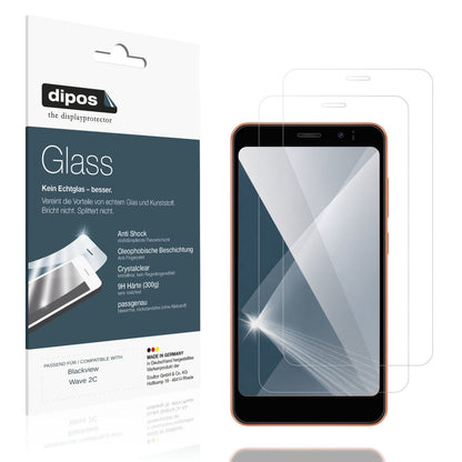Klare Displayschutzfolie von dipos passend für Blackview Wave 2C, 9H kratzfest und blasenfrei montiert