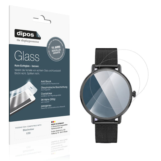 Klare Displayschutzfolie von dipos passend für Blackview X30, 9H kratzfest und blasenfrei montiert
